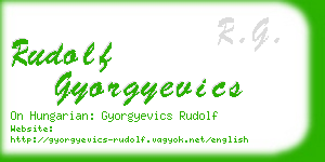 rudolf gyorgyevics business card